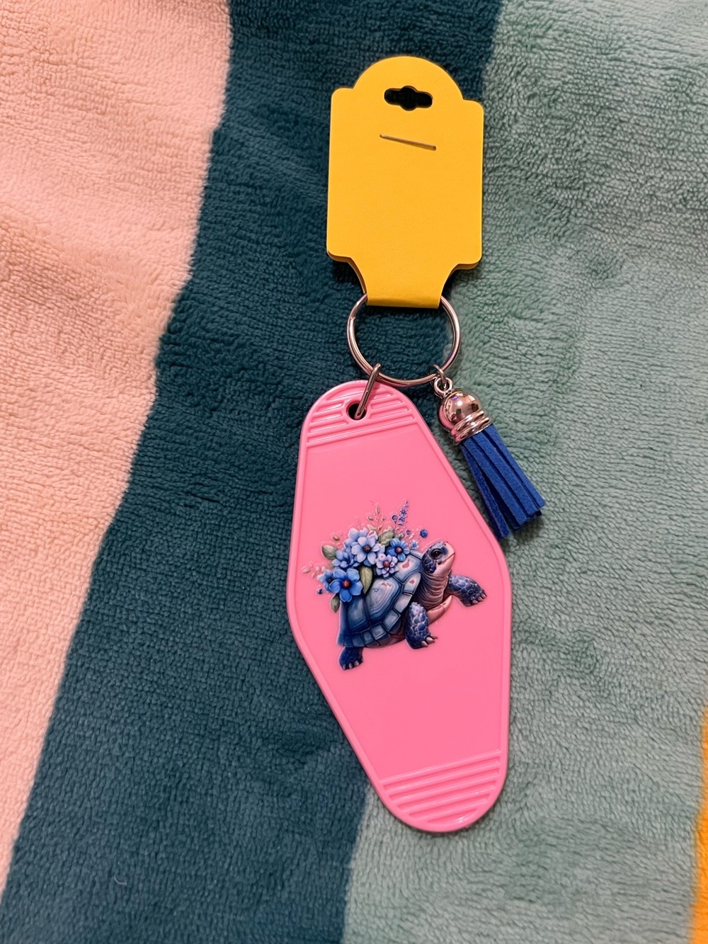 Floral Turtle Keychain 🌺